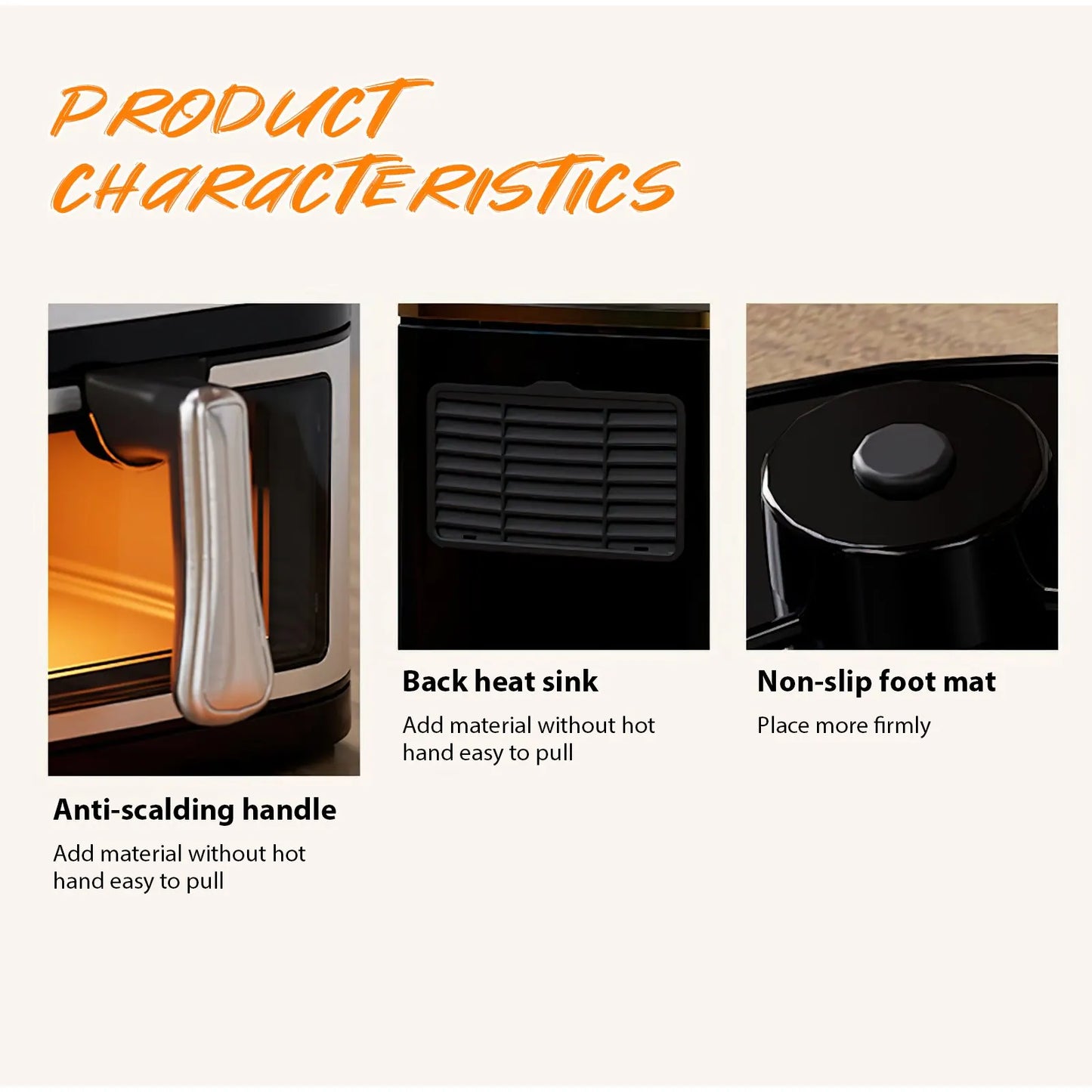 2800W 12L Air Fryer Electric Hot fryer Oven Oilless Cooker with Touch Control & Nonstick Basket & Visible Window Family Size
