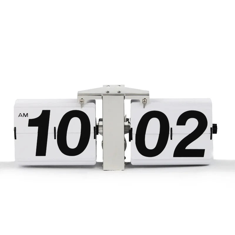 Wonderful European Retro Table Clock Mechanical Automatic Flip Clock Living Room Large DIY Home Wall Clock