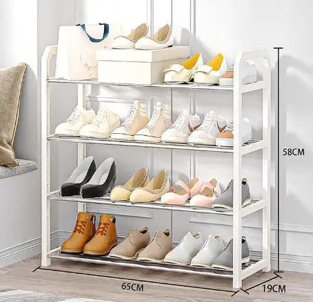 Space-Saving Shoe Rack for Home - Multi-Tier Entryway Shoe Organizer, Slim Shoe Shelf for Apartments & Rentals