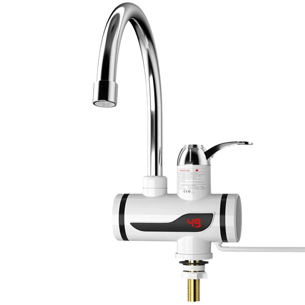 Electric Instant Heating Faucet 3000W Fast Heating Tap Temperature Adjustable Hot Water Faucet Digital Kitchen Bathroom Supplies