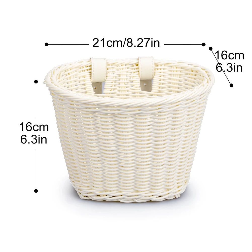 Kids Bike Basket Cycling Handlebar Pouch Bicycle Wicker Baskets Child Scooter Front Storage Basket Children Bike Carrier Bags