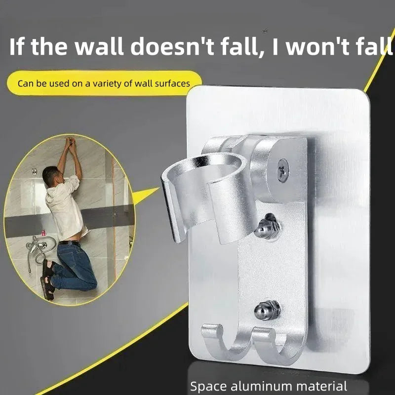 Adjustable Shower Head Holder
Suction cups + self-adhesive, no drill needed. Fits shower heads or grab bars, easy bathroom install.