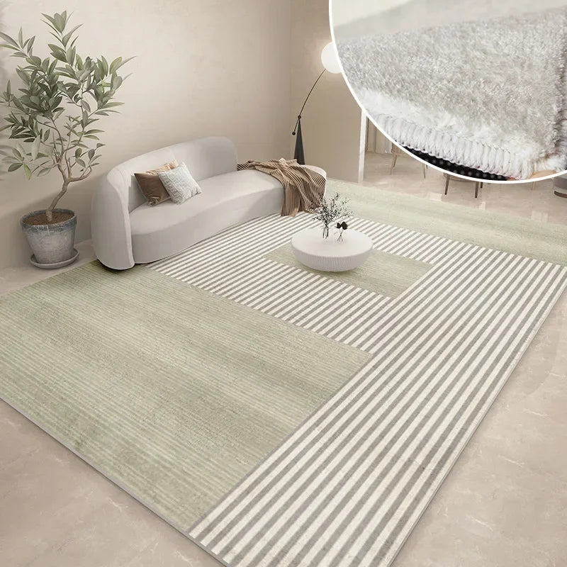 Thickened Study Carpet Modern Abstract Carpets for Living Room Home Washable Plush Floor Mat Minimalist Bedroom Decor Art Rug