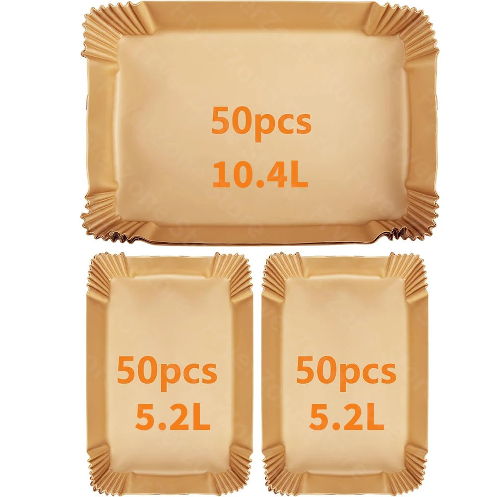 10.4L and 5.2L Air Fryer Disposable Paper Liners For Ninja AF500EU Baking Paper for Ninja Foodi Flex Air Fryer Airfryer Tools