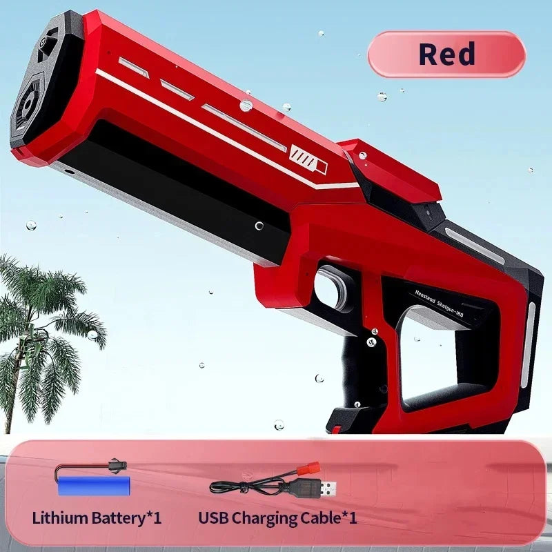 New electric water gun, automatic water suction, large-capacity continuous release, drift children's toy gift