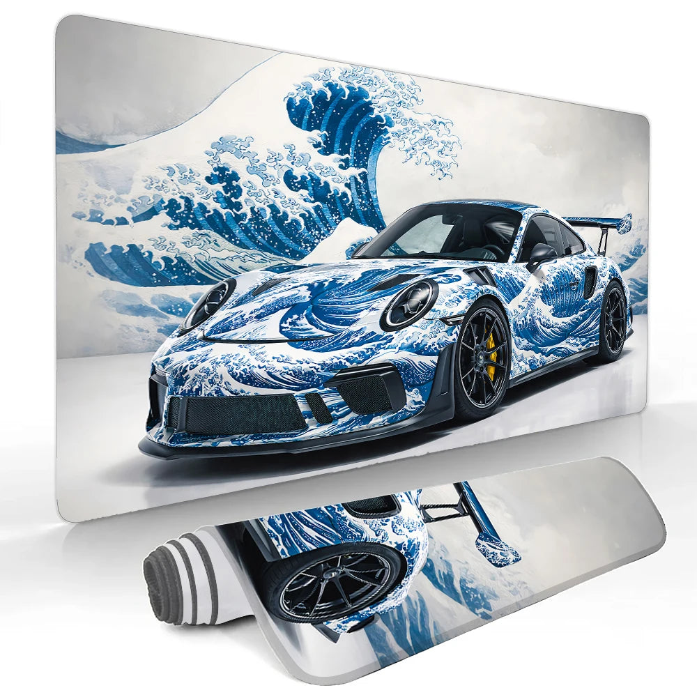 Red classic performance car Mouse Pad Desk Mat Non-Slip Gaming mats pc accessories keyboard mousepad Office carpet Extended pad