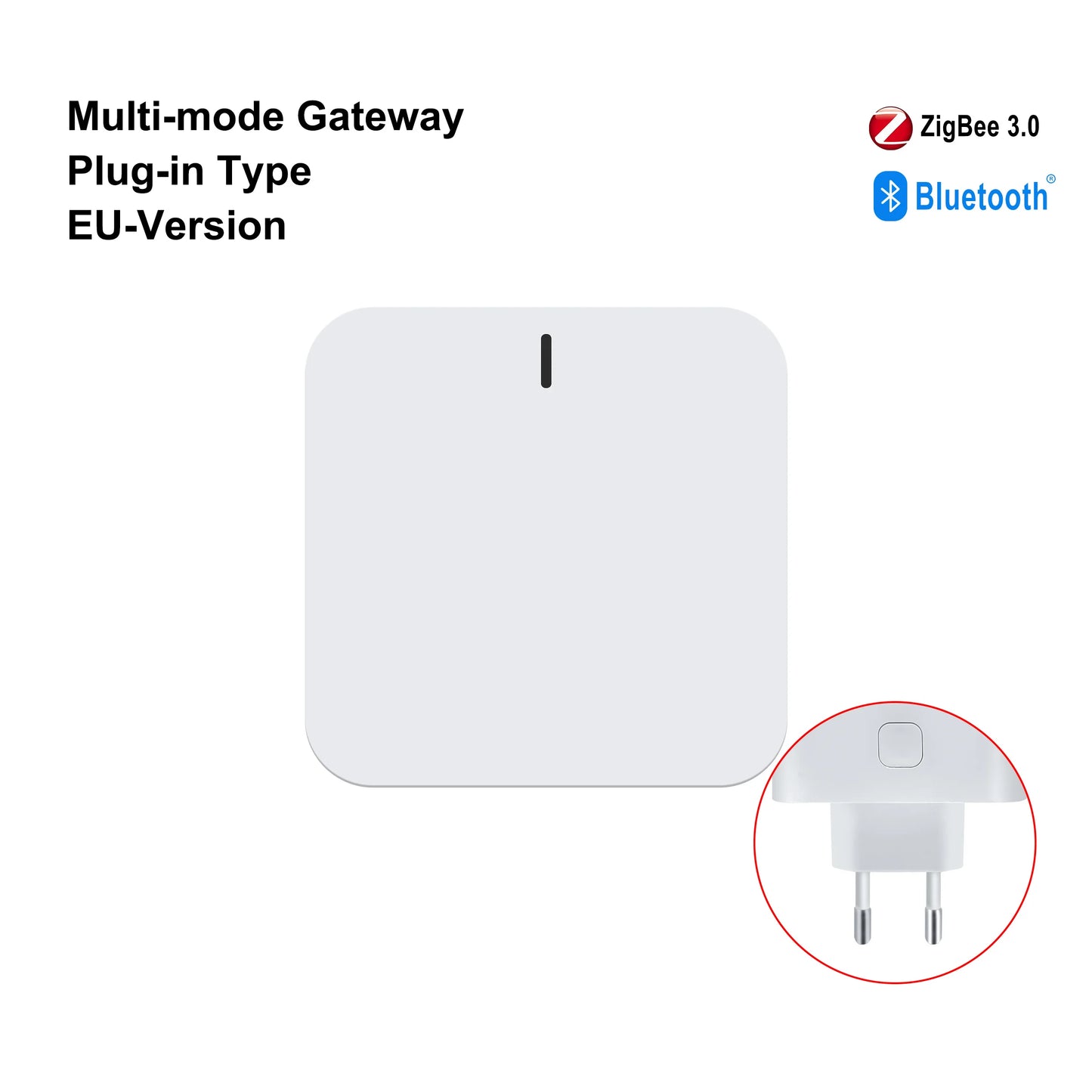 KEMEK Tuya ZigBee Gateway Hub Plug-in Type ZigBee/Bluetooth Multi-mode Gateway Bridge for Smart Home Automation Work with Alexa