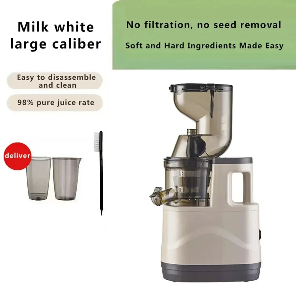 New Juicer Machines 7 inch Slow Cold Press Juicer Tool with Large Feed Chute Cold Press Juicers for Vegetables and Fruits