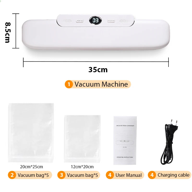 220V Vacuum Sealing Machine Food Packaging Machine Freshness Sealing Machine Plastic Sealing Machine Home Commercial Automatic