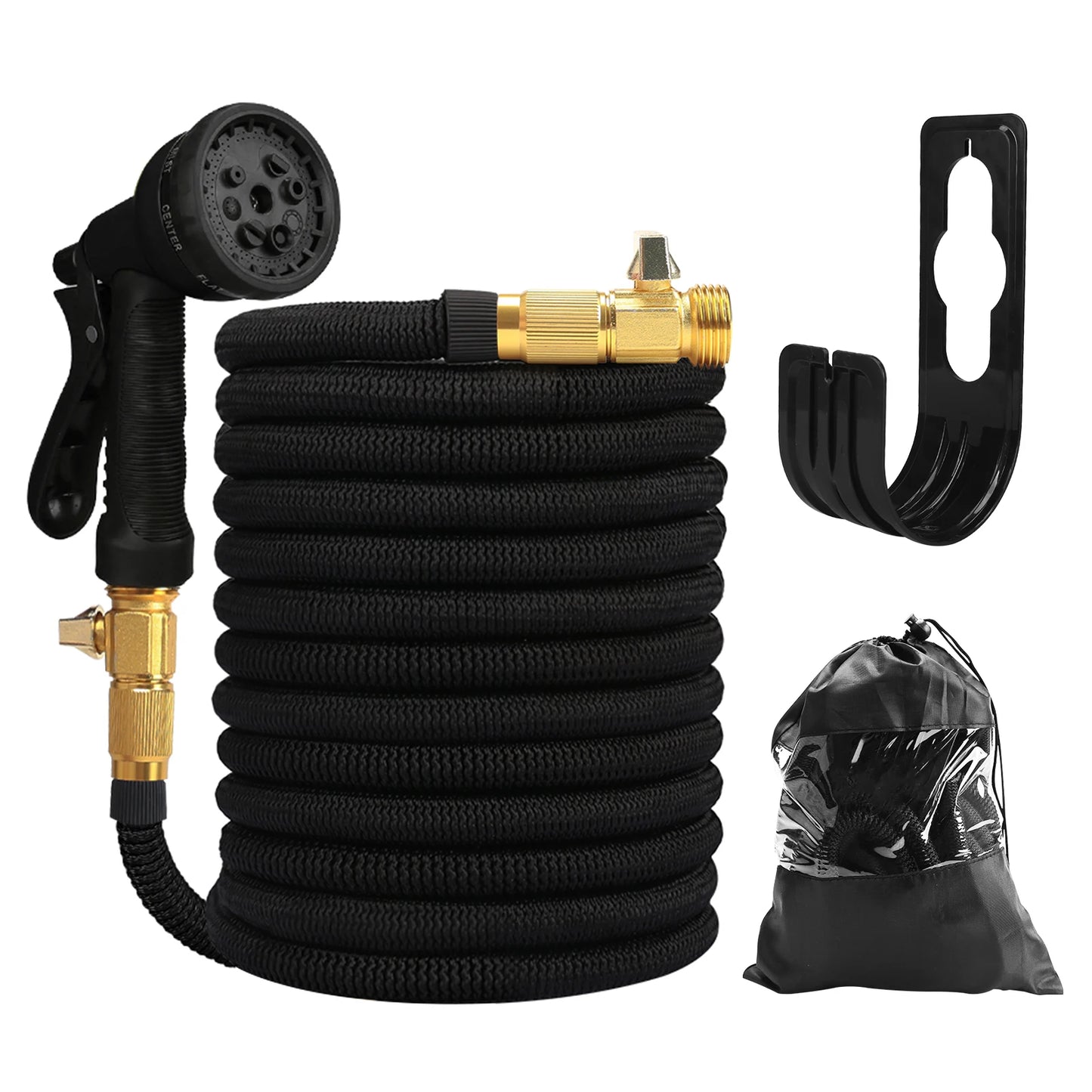 Expandable Garden Hose 25ft–150ft with Nozzle Lightweight, no-kink, durable flexible hose expands when filled, shrinks for easy storage.
Perfect for car washing, garden watering, patio cleaning.
