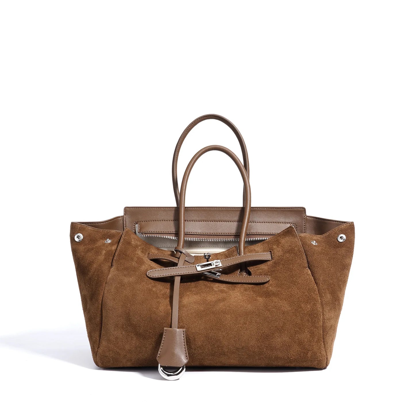 Early Autumn Retro Suede Tote Bag Women's New Versatile Single oulder Bag Commuter Bag Handbag for Outdoor Use