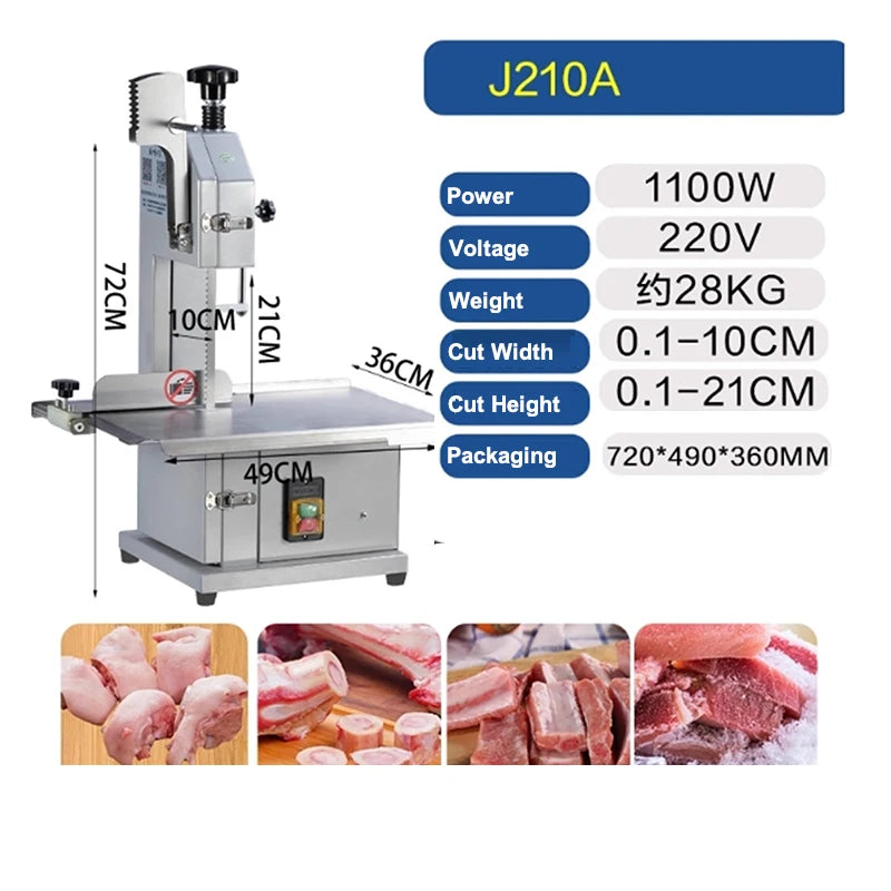 Electric Bone Cutter Meat Cutting Machine Commercial Saw Cutter Segaossa Elettrico Da Carne