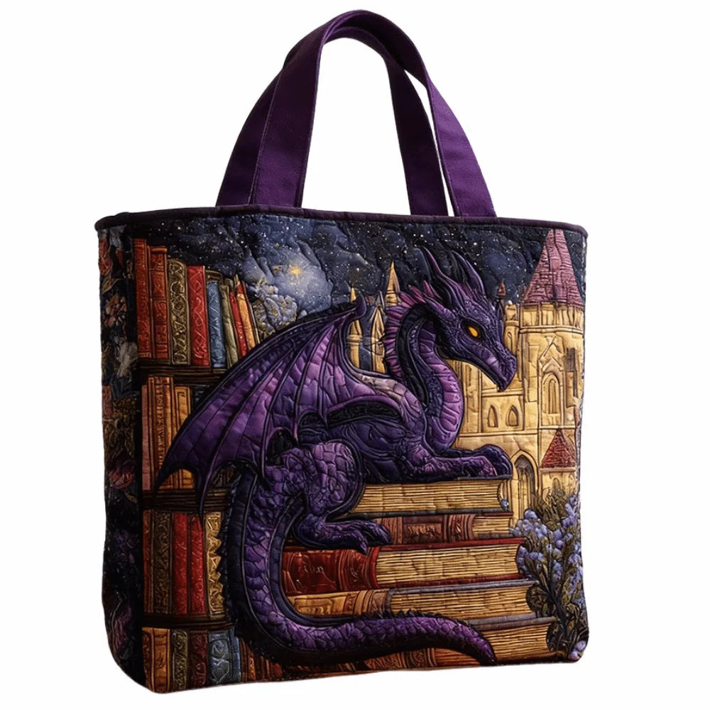 Trendy Vintage Quilted Tote Bag 3D Printed Patterns Large Capacity Travel Handbag Cotton Lightweight Canvas Bag Women Accessory