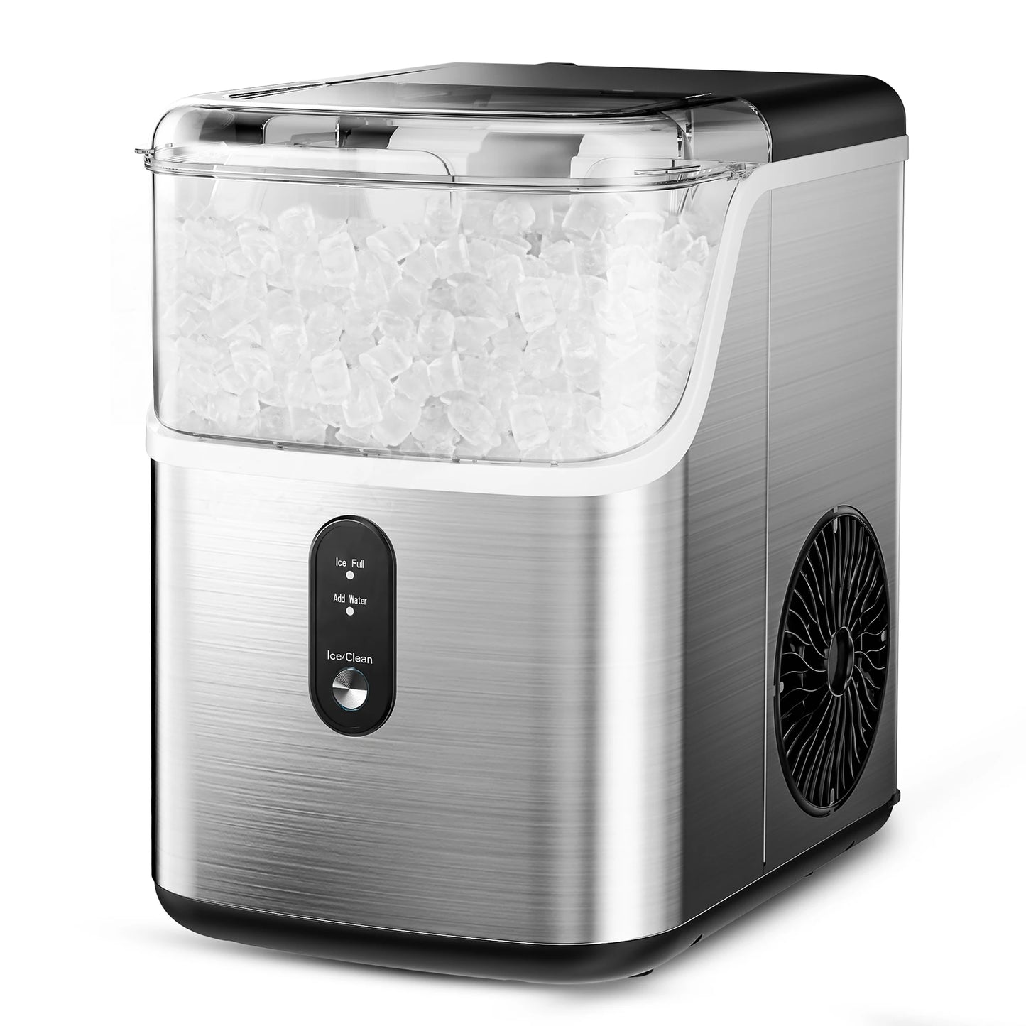 SIMZLIFE Pebble Ice Maker Machine with 35lbs/24H Soft Ice Self Cleaning Sonic Ice Maker Pellet Ice Maker for Home Kitchen Office
