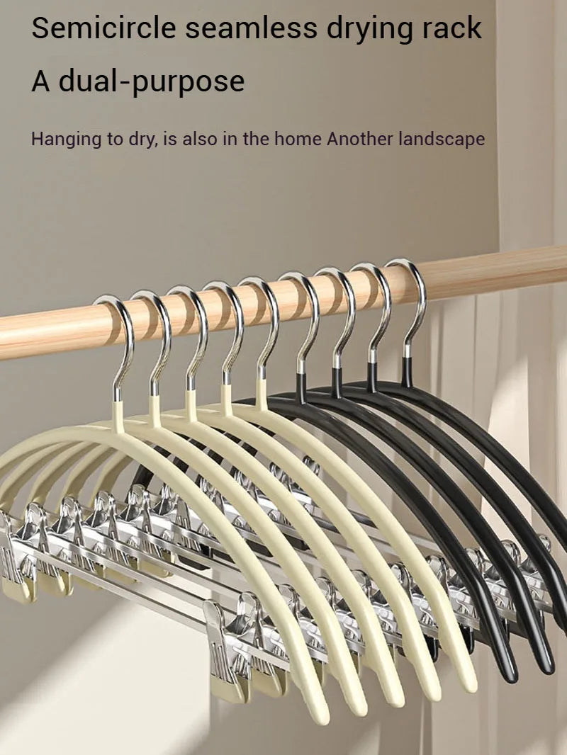 Household clothes and pants integrated non-slip and traceless drying plastic-dipped clothes drying rack