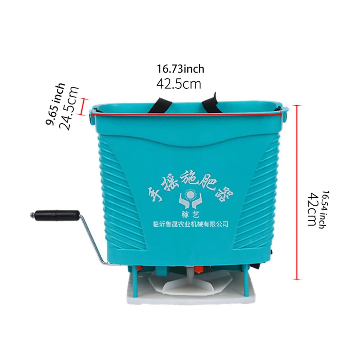 Manual Manure Spreader Hand Crank Seeder Corn and Vegetable Fertilizing Tool for Garden Knapsack Fruit Trees Vegetables Farm