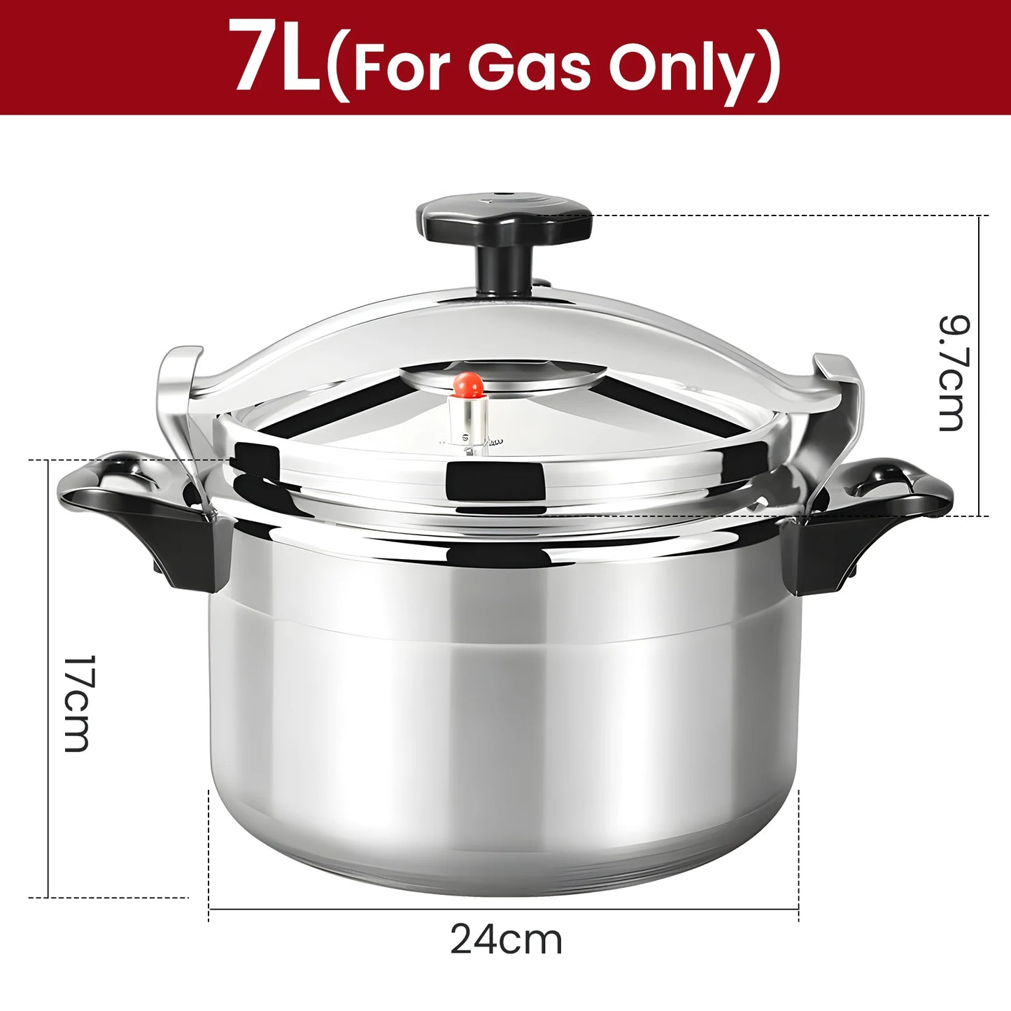 15L Professional Pressure Cooker Multifunctional Aluminum Household Restaurant Explosion-Proof Cooking Pots for Gas Cooker Pot