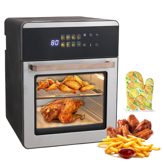 16L Air Fryer Oven, 1800W with 360° Hot Air Circulation, Digital Touchscreen for Oil-Free Cooking, Family Size