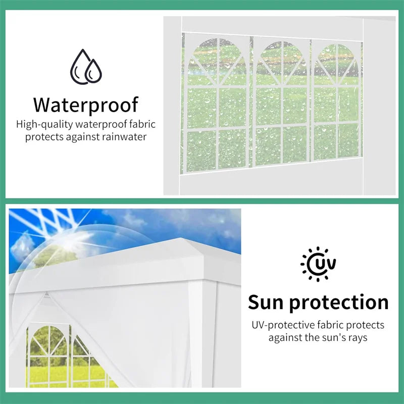 10x10 / 10x20 / 10x30 Outdoor Party Tent with Removable Sidewalls
Waterproof canopy perfect for weddings, parties, BBQs, and outdoor events. Easy to set up and versatile for any occasion.