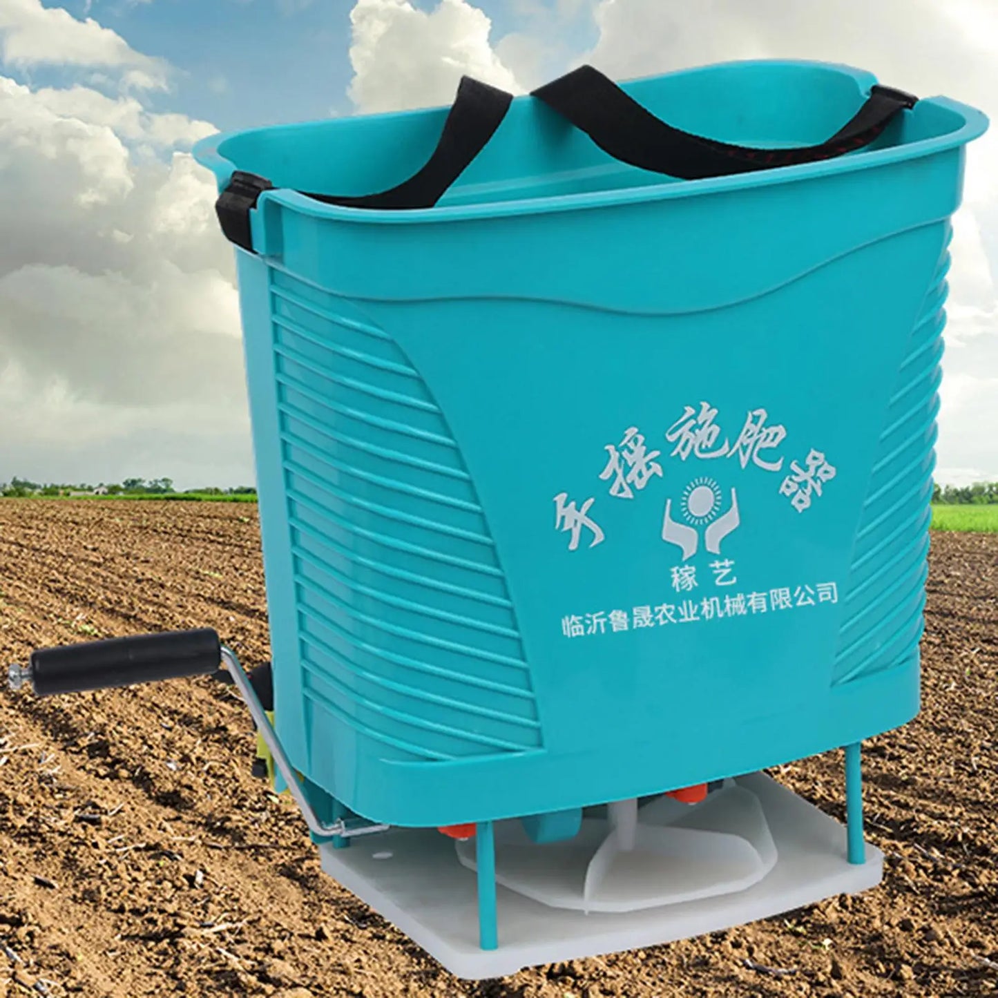 Manual Manure Spreader Hand Crank Seeder Corn and Vegetable Fertilizing Tool for Garden Knapsack Fruit Trees Vegetables Farm