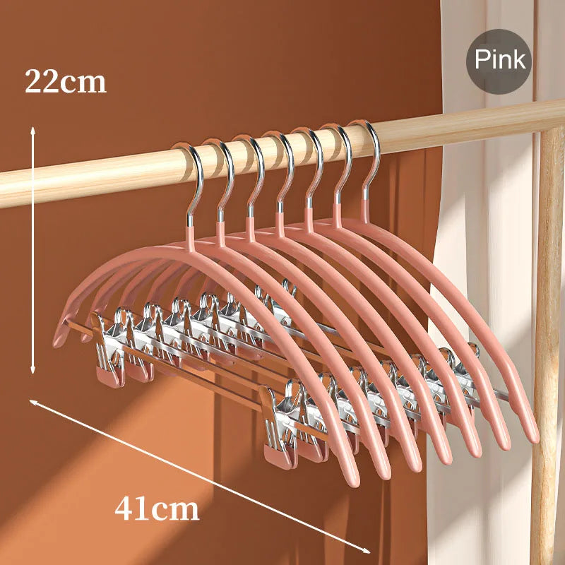 Household clothes and pants integrated non-slip and traceless drying plastic-dipped clothes drying rack