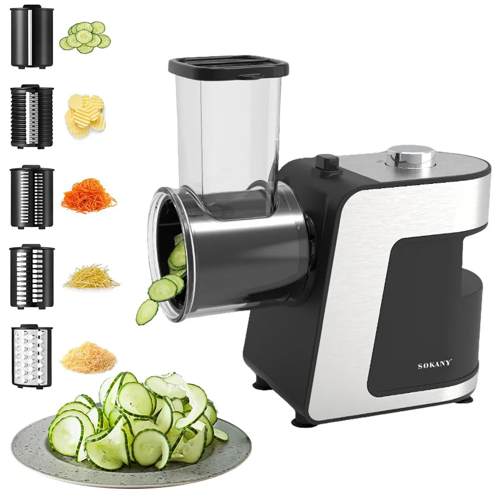 Household Vegetable Cutter Electric Salad Maker Vegetable Slicer for Cheese Kitchen Tool Fruit Cutter Food Processor