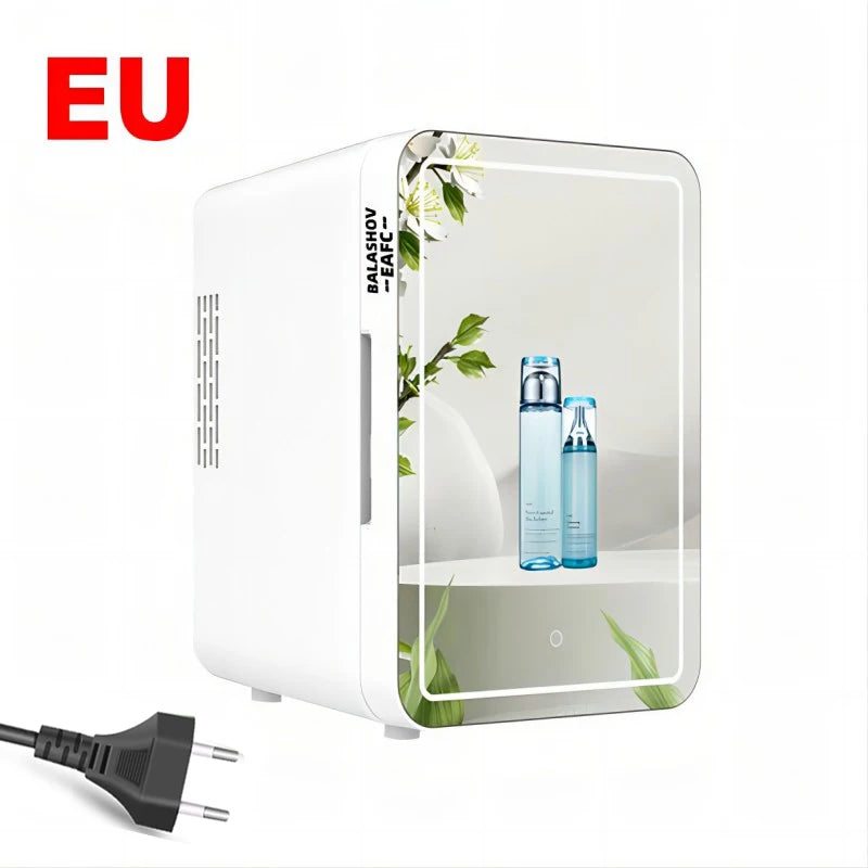 Mini Fridge Camping Cosmetics 4L Portable Small Mirror Refrigerators for Car and Home Dual-use Makeup Home Camping Cooler