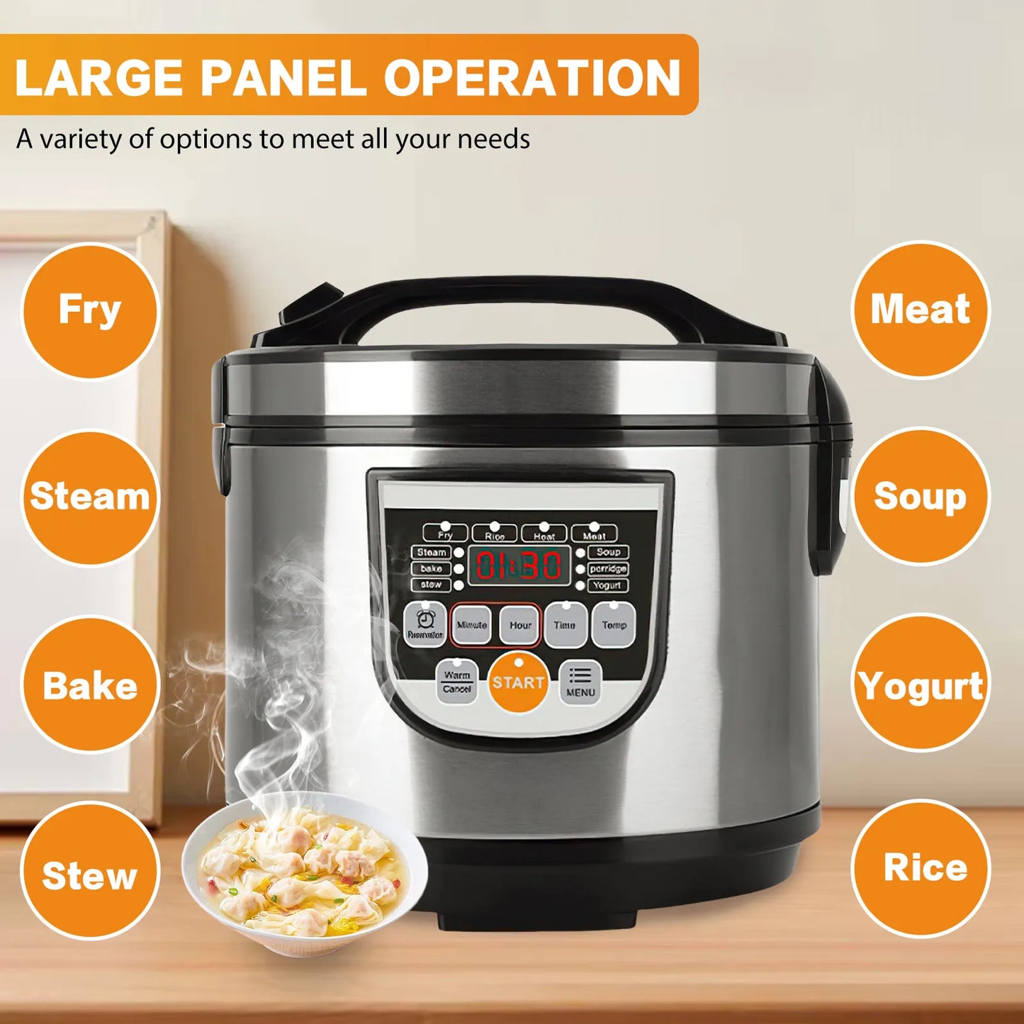 12V 24V 220V 2L 200Wcar Home Rice Cooker Van Car Rice Cooker For Car and Truck Carrying Electric Rice Cookers for 1-3 People