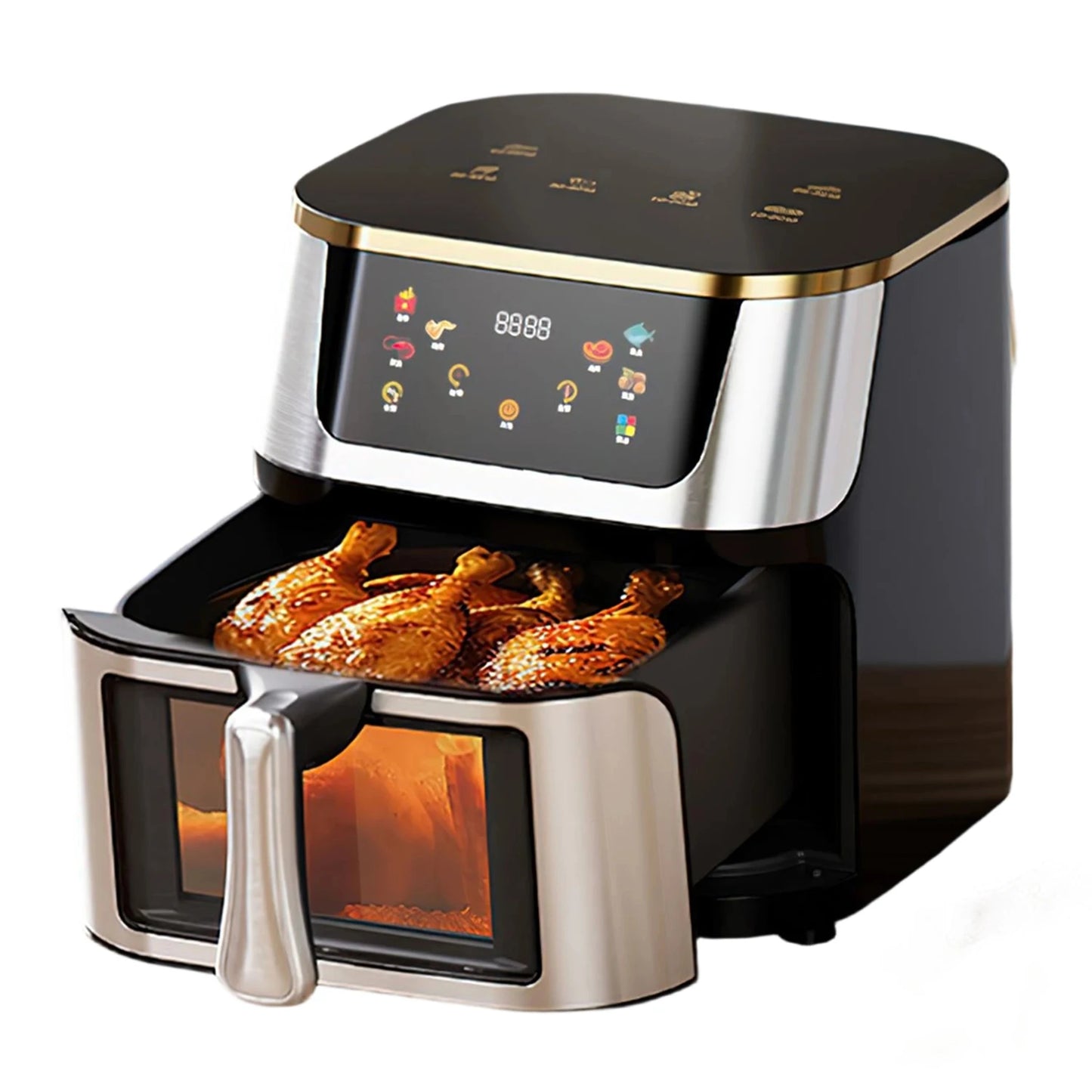 2800W 12L Air Fryer Electric Hot fryer Oven Oilless Cooker with Touch Control & Nonstick Basket & Visible Window Family Size