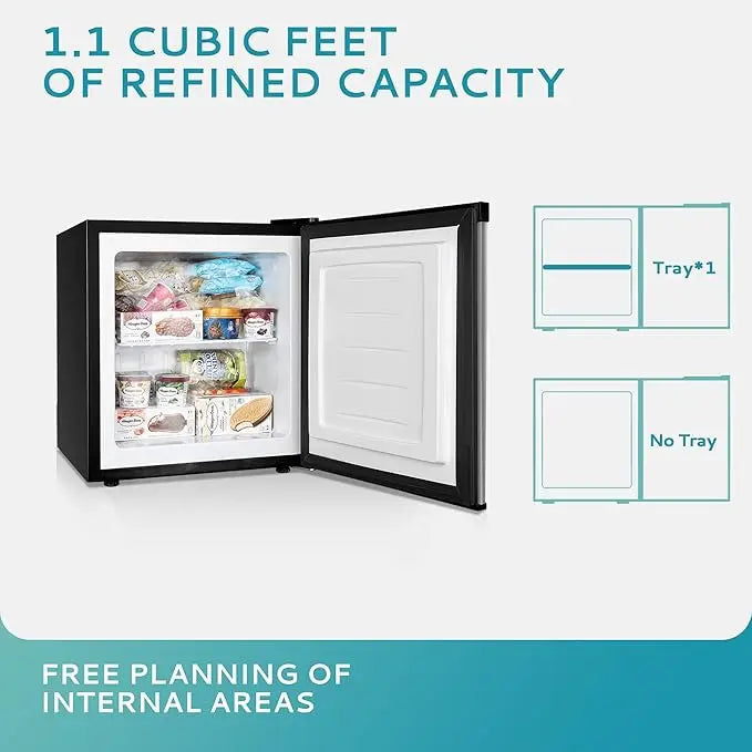 46L Mini refrigerator Freezer & Reversible Door Energy Saving Bedroom/office