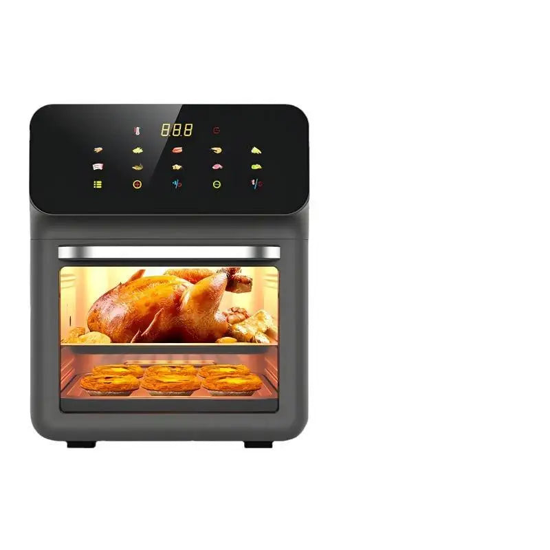 10L Air Fryer – 1350W Oil-Free Oven
Features touch control, visible window, and non-basket design. Large family size, perfect for healthier cooking.