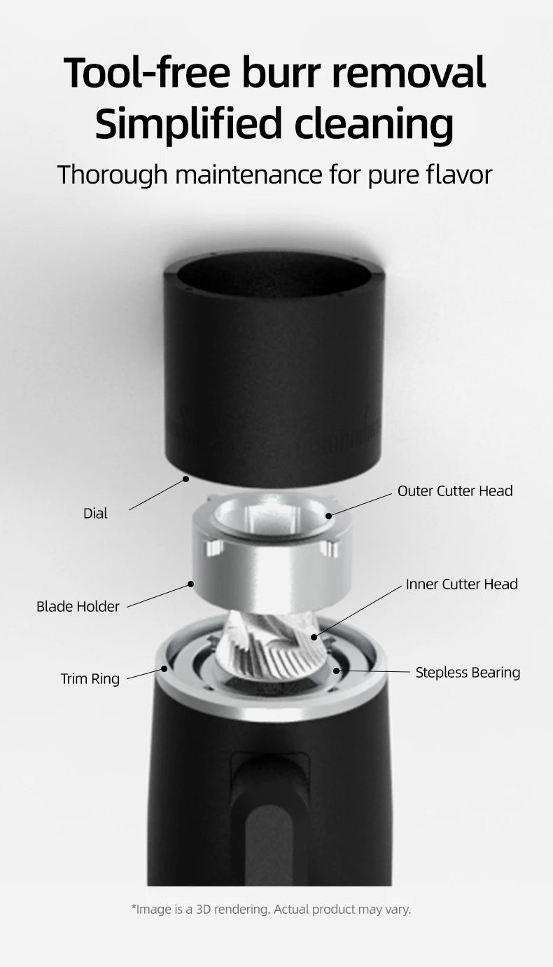 STARSEEKER EDGE Mini Portable Electric Coffee Grinder 38mm Cone Burr Stepless Adjustable Type-C Home Outdoor Travel Suit