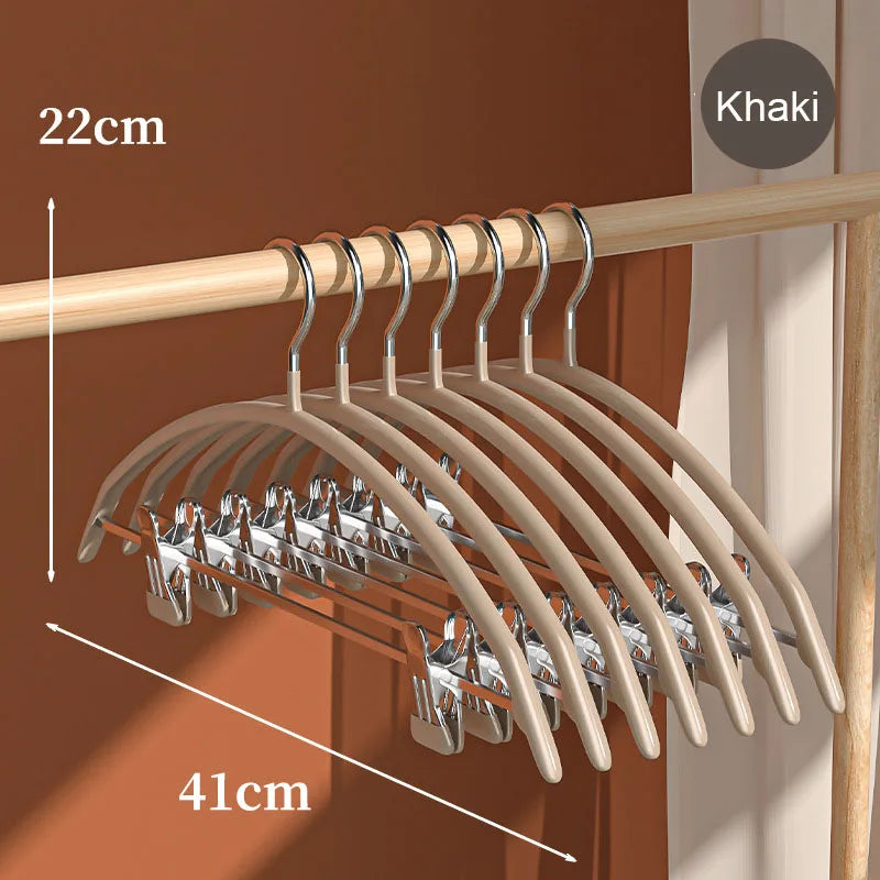 Household clothes and pants integrated non-slip and traceless drying plastic-dipped clothes drying rack