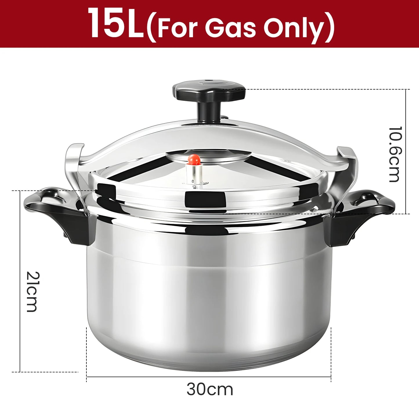 15L Professional Pressure Cooker Multifunctional Aluminum Household Restaurant Explosion-Proof Cooking Pots for Gas Cooker Pot