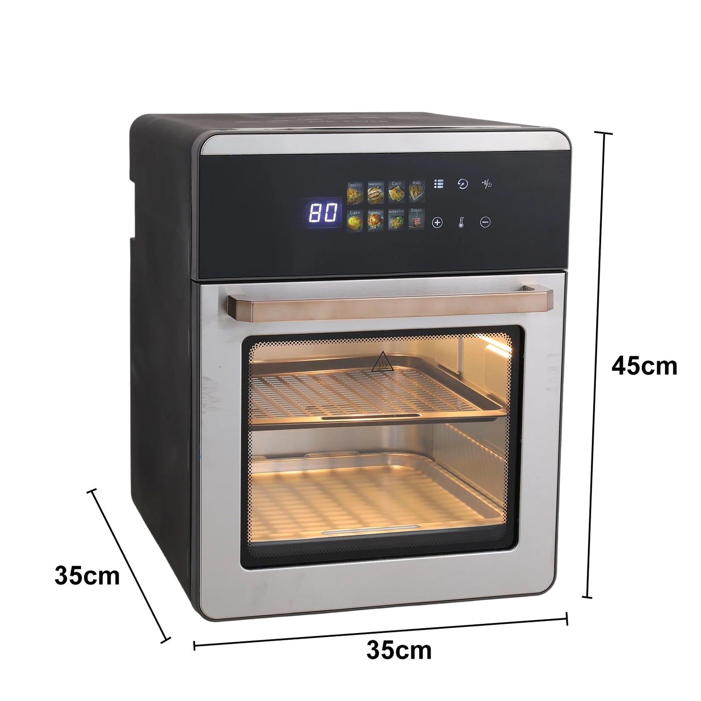 16L Air Fryer Oven, 1800W with 360° Hot Air Circulation, Digital Touchscreen for Oil-Free Cooking, Family Size