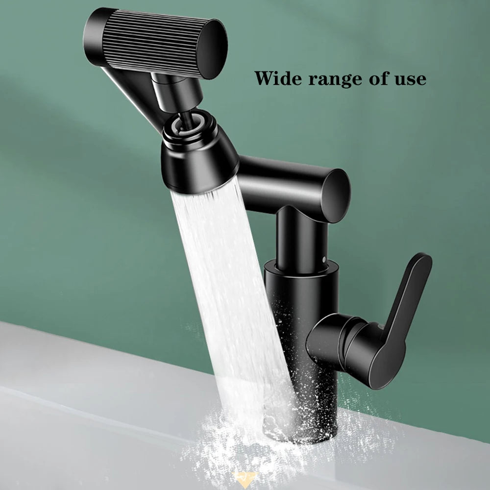 Mechanical Arm Universal Faucet Bathroom Kitchen Splashproof Faucet Bathroom Countertop Basin Hot and Cold Tap Faucet Accessorie