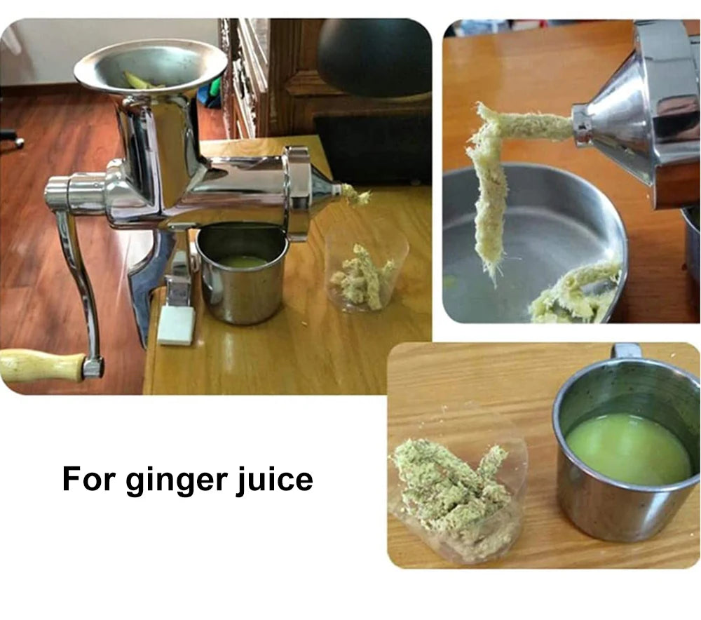 100% Stainless Steel Wheatgrass manual juicer fruit citrus juice extrator