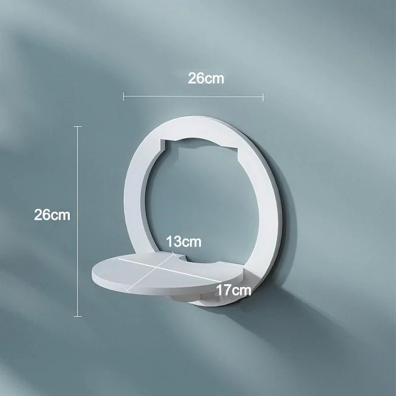 Wall shelf free punching wall-mounted TV background wall hanger bedroom balcony bedside wall creative flower pot stand