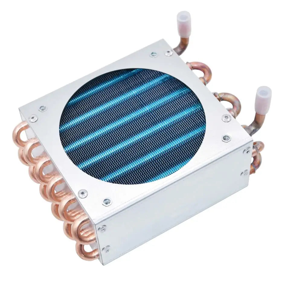 With Shell Condenser radiator  freezer air-cooled water-cooled fan aluminum fin copper tube heat exchanger