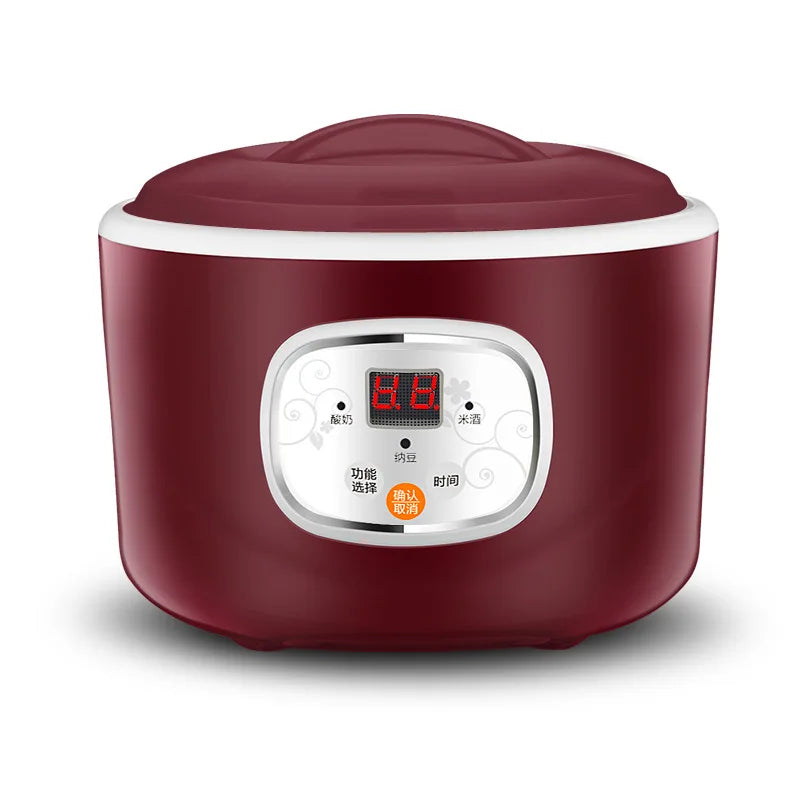 1.0L Yogurt Maker Mini Automatic Yogurt Machine Household DIY Yogurt Tools Kitchen Rice Wine Natto Machine Stainless Steel Liner