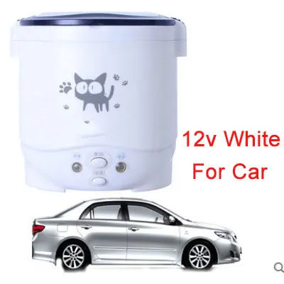 Car rice cooker 12v 24V 220V car home dual use self-driving portable rice cooker 24v truck smart rice cooker lunch box