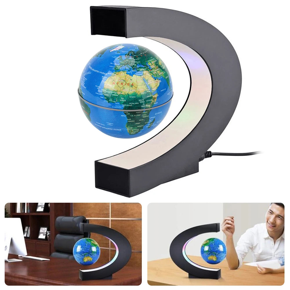 Floating Magnetic Levitation Globe – LED World Map Lamp Innovative antigravity design with soft LED lighting. Unique home décor and perfect birthday gift idea.
