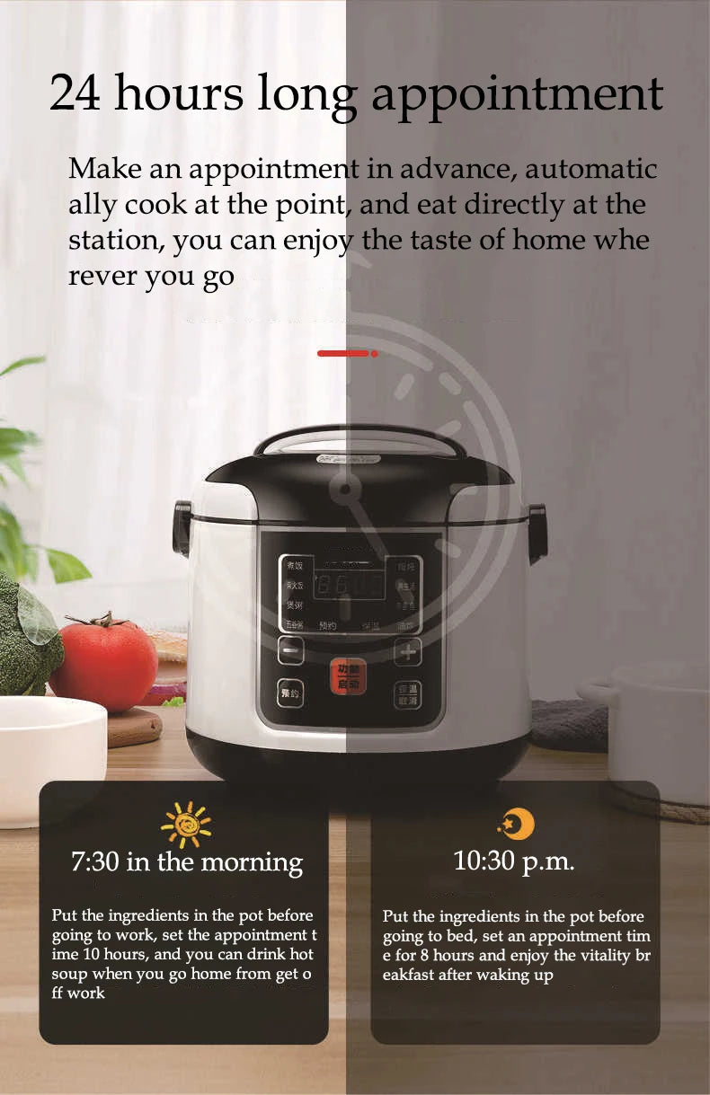 Car rice cooker 12v 24V 220V car home dual use self-driving portable rice cooker 24v truck smart rice cooker lunch box