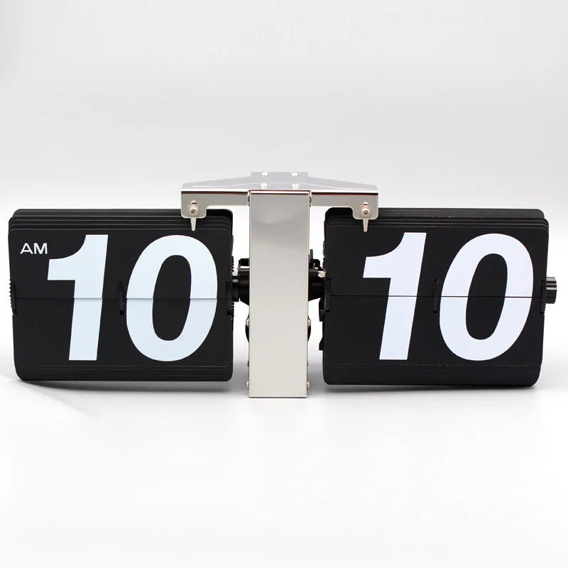Wonderful European Retro Table Clock Mechanical Automatic Flip Clock Living Room Large DIY Home Wall Clock