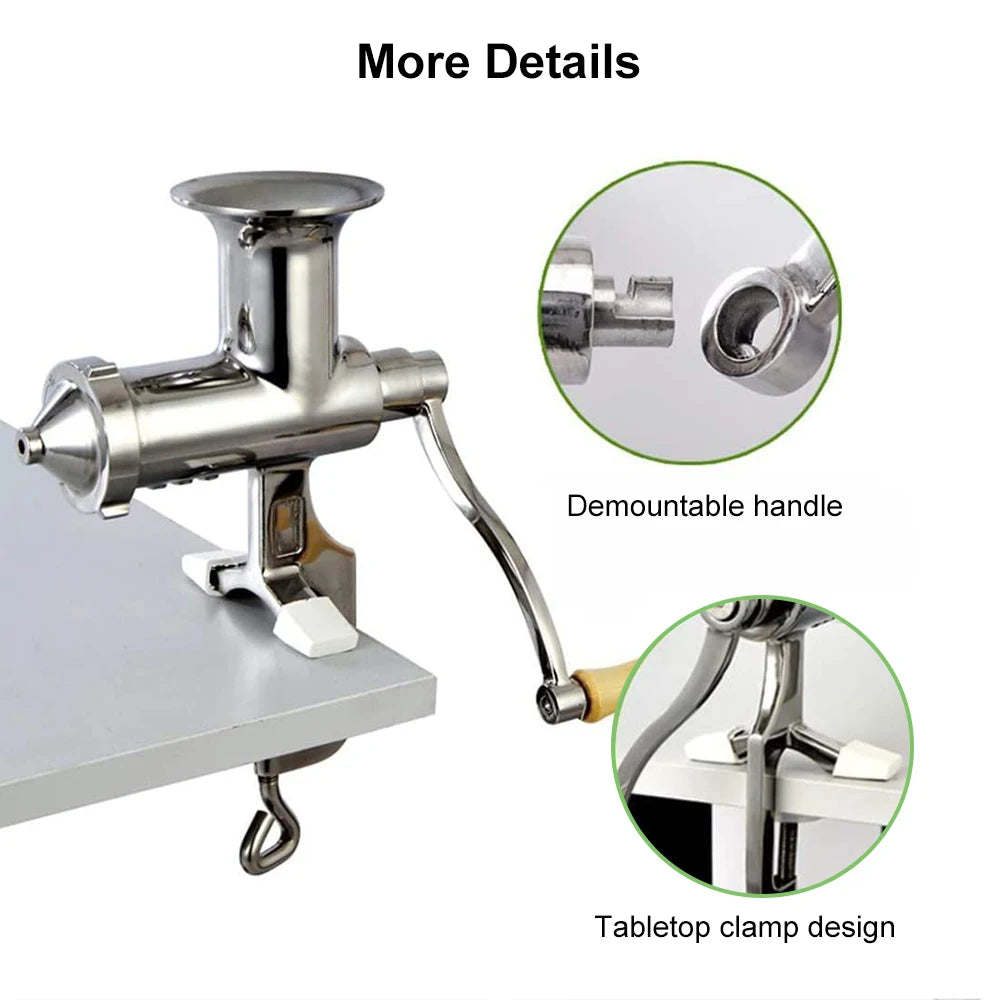 100% Stainless Steel Wheatgrass manual juicer fruit citrus juice extrator