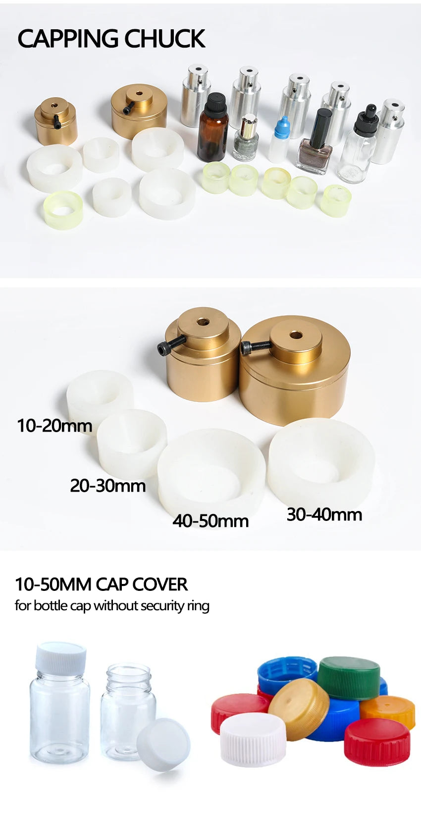 ZONESUN Optional Mix Up Capping Machine Portable Automatic Electric With Security Ring Bottle Capper Screwing Sealing Machine