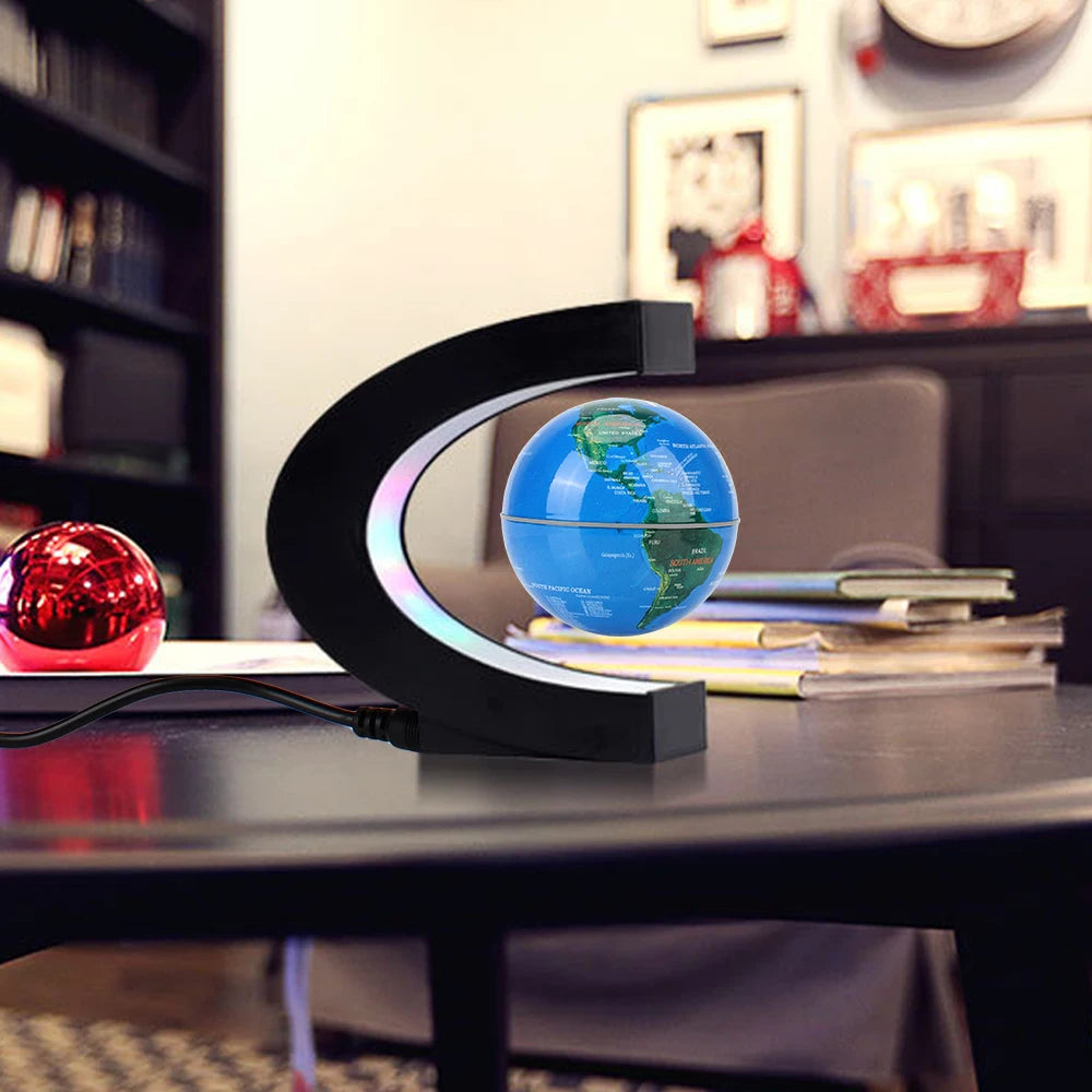 Floating Magnetic Levitation Globe – LED World Map Lamp Innovative antigravity design with soft LED lighting. Unique home décor and perfect birthday gift idea.