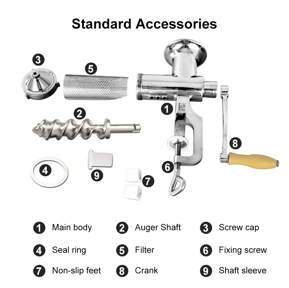 100% Stainless Steel Wheatgrass manual juicer fruit citrus juice extrator