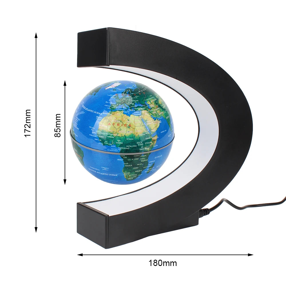 Floating Magnetic Levitation Globe – LED World Map Lamp Innovative antigravity design with soft LED lighting. Unique home décor and perfect birthday gift idea.