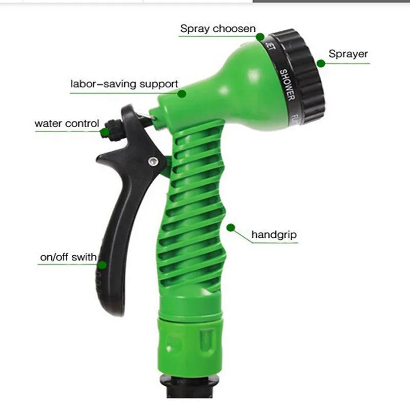 Popular Magic Garden Hose Reel Can Triple Extend The Flexible Multi-Purpose Watering Hose By 25-200 FT